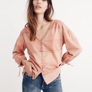 Madewell Morning View Tie Sleeve Shirt Y2